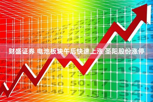 财盛证券 电池板块午后快速上涨 圣阳股份涨停